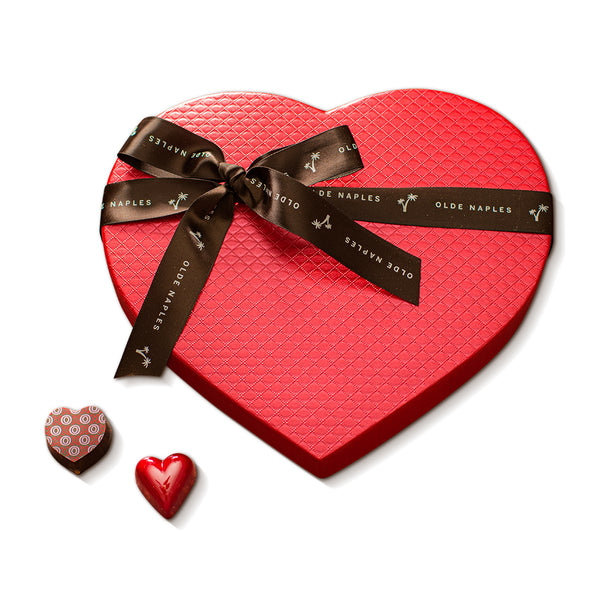 Assorted Chocolate Truffles - Embossed - | Valentines Day Heart-Shaped Gift Box | 25 pieces