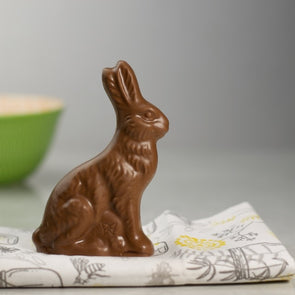 Sitting Bunny Solid Milk Chocolate | Sizes/Net Weights: 16oz, 8oz, 4oz, or 2oz