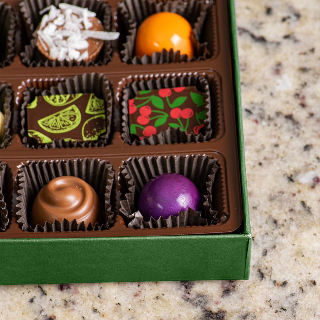Olde Naples Chocolate | Fruity Chocolate Truffle Box 9 pc
